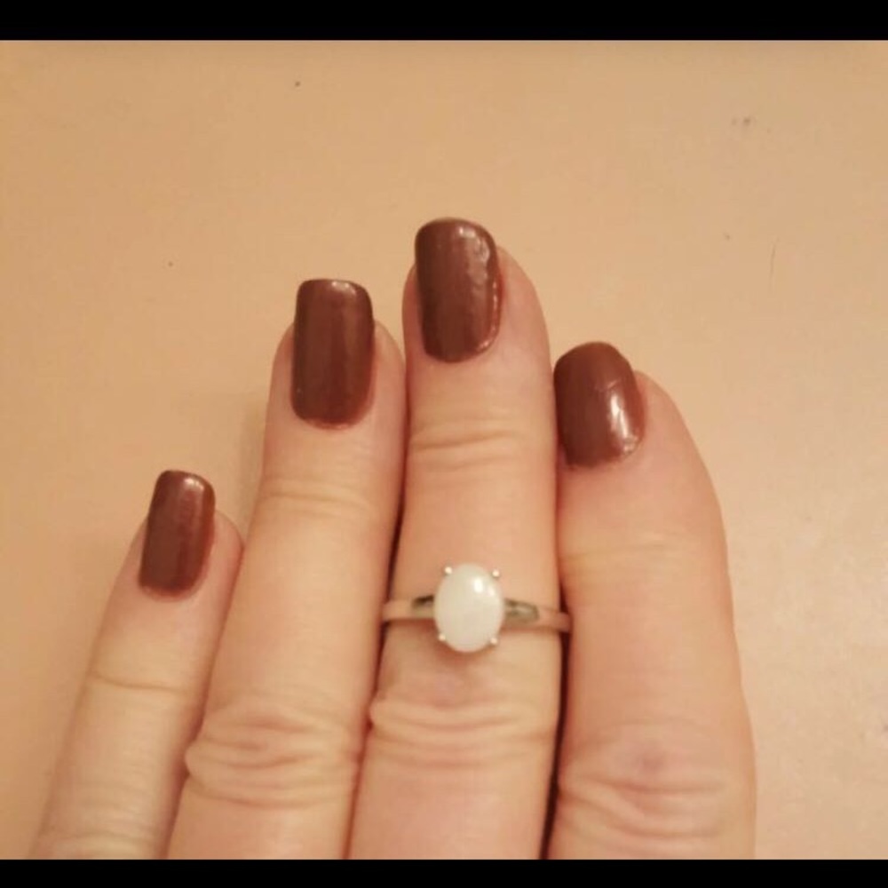 Natural Australian Opal ring size 8 100% real